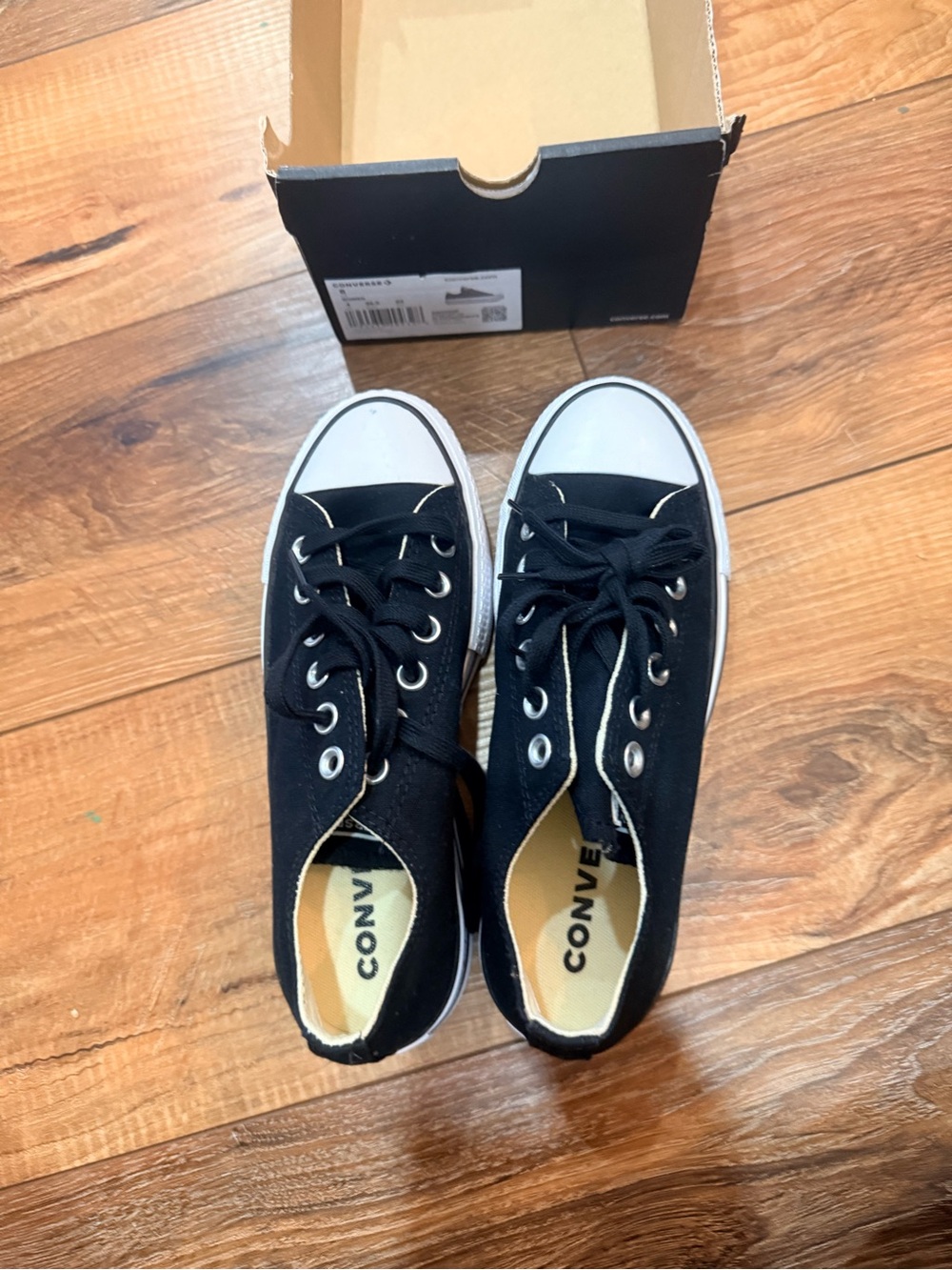 Converse Chuck Taylor All Star Lift Platform Black and White Low Top Sneakers